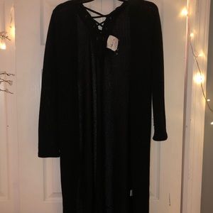 Black long-sleeve cardigan